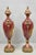 Vintage Palace Size French Sevres Style Red Porcelain Revolving Covered Urn Pair For Sale - Image 15 of 18