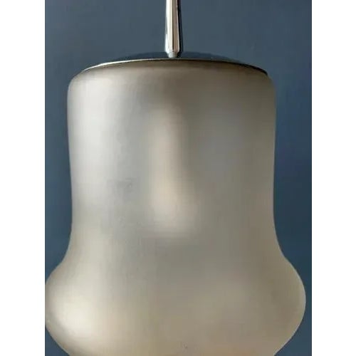 Mid-Century Frosted Glass Hanging Lamp from Peill & Putzler For Sale - Image 10 of 11