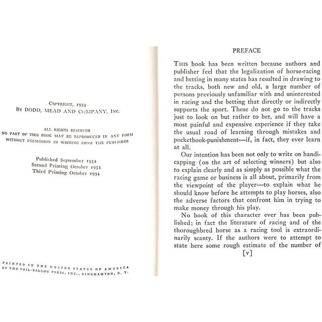 1930s "Playing the Races: A Guide to the American Tracks" 1934 Dowst, Robert S. And Craig, Jay For Sale - Image 5 of 8