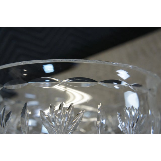 Vintage Waterford Irish Lead Crystal Killarney Pedestal Bowl Centerpiece For Sale - Image 11 of 13