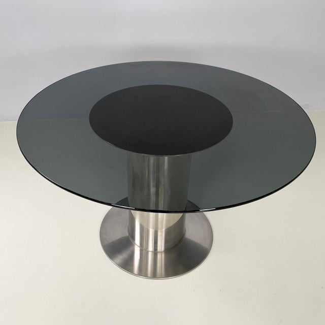 Italian Modern Round Dining Table Cidonio attributed to Antonia Astori for Cidue, 1970s For Sale - Image 4 of 18