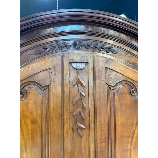19th Century French Louis XV Armoire With Foliate Carvings, Circa 1850 For Sale In Houston - Image 6 of 12