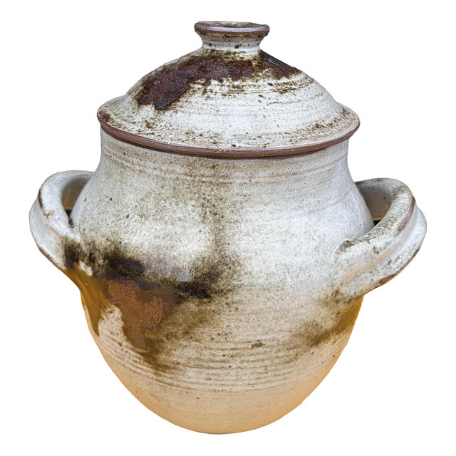 Large Covered Pot Thierry and Chantal Robert, 1970s For Sale