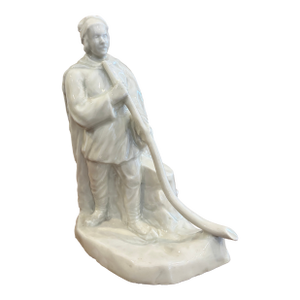 Mid 20th Century Romanian Ceramic Statuette of Mountain Dweller