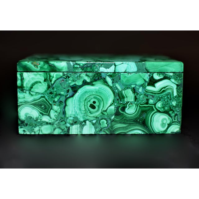 Malachite Box Natural Gemstone Butterfly For Sale In Los Angeles - Image 6 of 16