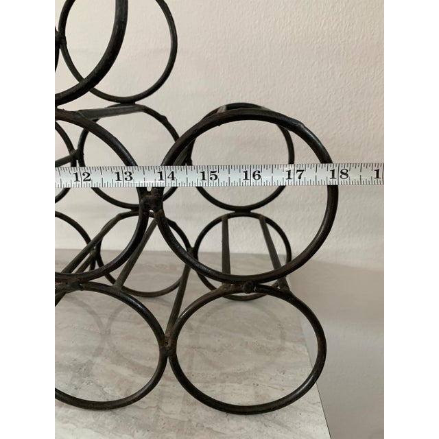 Metal Mid-Century Modernist Welded Iron Minimalist Wine Rack For Sale - Image 7 of 10