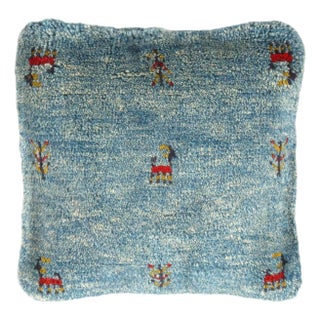 Fine Hand Knotted Persian Gabbeh Pillow For Sale