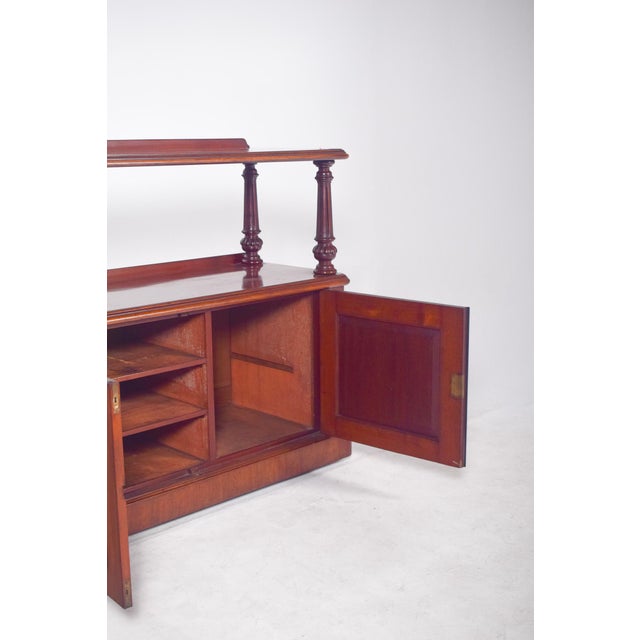 Wood Antique English Dumbwaiter with Turned Columns For Sale - Image 7 of 12