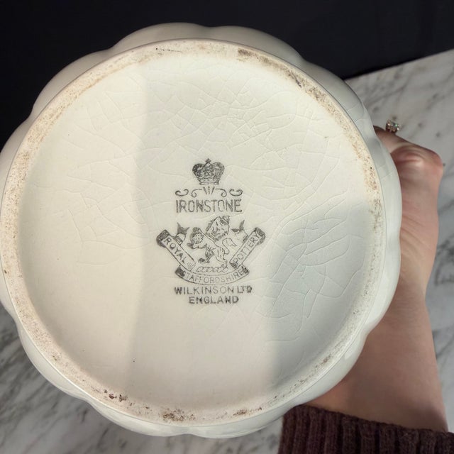 Ceramic 19th Century English Ironstone Pitcher With Wheat Motif For Sale - Image 7 of 7