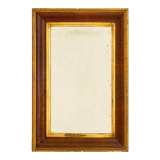 American Gilt Trim and Mahogany Framed Mirror For Sale