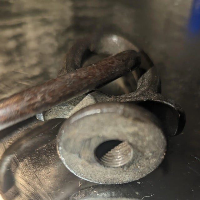 Early 20th Century Wrought Iron Hook or End Cap Finial With Loop For Sale - Image 4 of 5