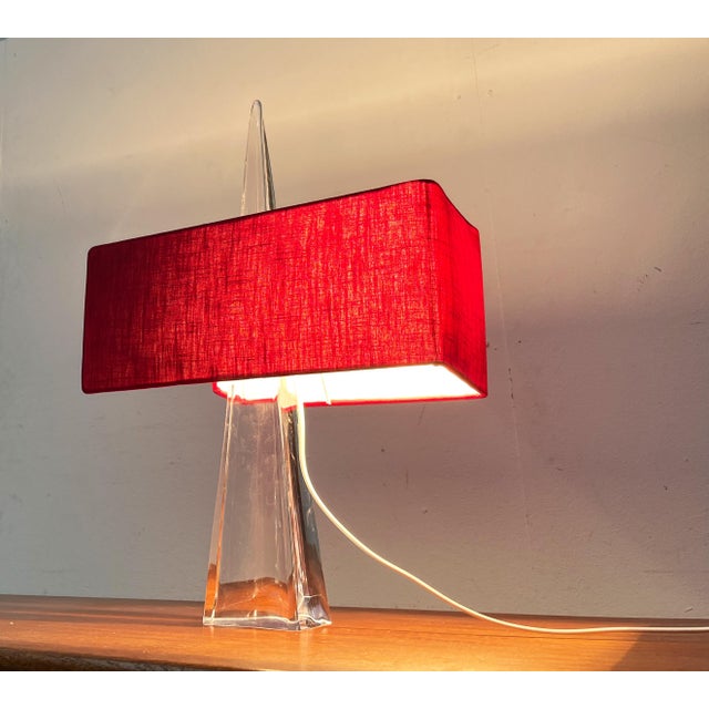 Mid-Century French Glass Table Lamp from Daum, 1960s For Sale - Image 12 of 18