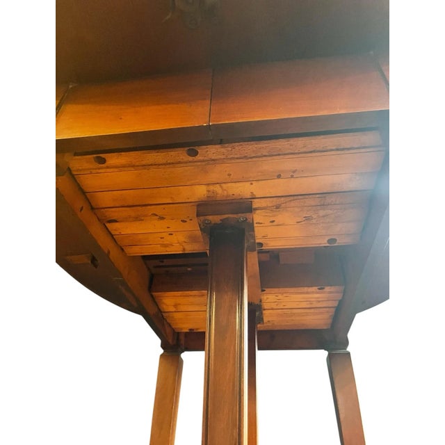 Vintage John Widdicomb Mid-Century Modern Petite Drop-Leaf Dining Table, Seats 10, Four Leaves With Original Storage Box For Sale - Image 11 of 12