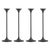 Jazz Candleholders in Steel with Black Powder Coating by Max Brüel, Set of 4 For Sale