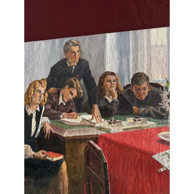 1960’s Social Realism Soviet Large Scale Painting For Sale In Jacksonville, FL - Image 6 of 10