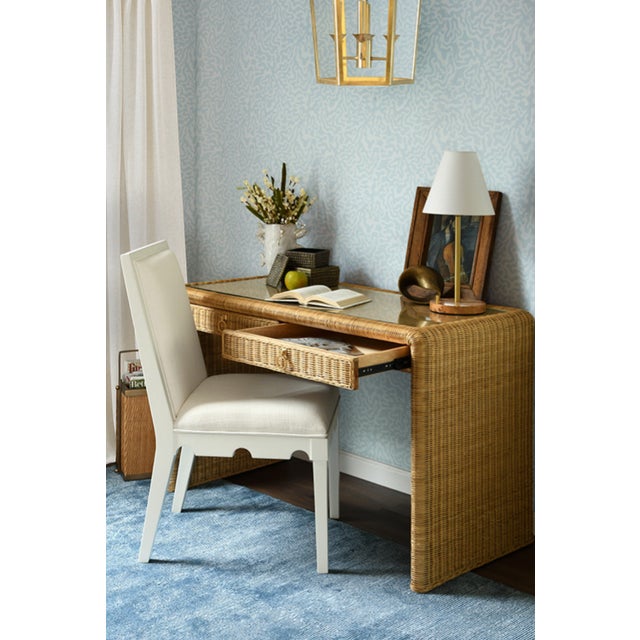 New special order item. Not vintage. Introducing the Lanister matte white lacquer Dining Chair! This beautiful square back...