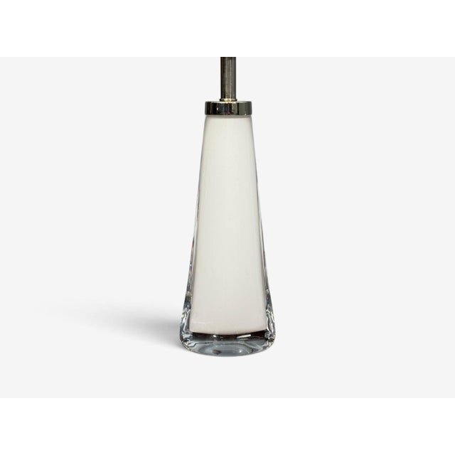 White 1960s Carl Fagerlund, Swedish Modern, Table Lamps, White Glass, Sweden For Sale - Image 8 of 12