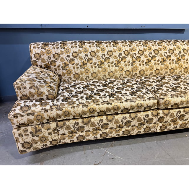 Mid Century Floral Sofa For Sale - Image 10 of 12