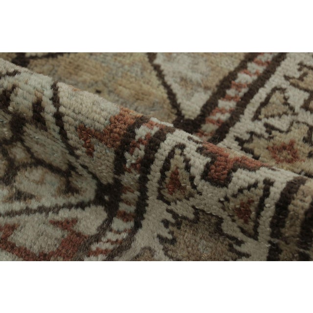 Antique Persian Kurdish Runner in Beige With Geometric Patterns - Rug & Kilim For Sale In New York - Image 6 of 7