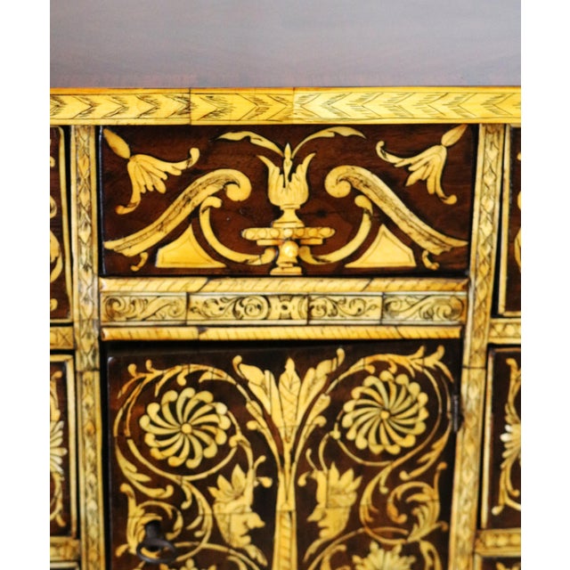 18th Century Baroque Inlaid Coin Cabinet For Sale - Image 16 of 18