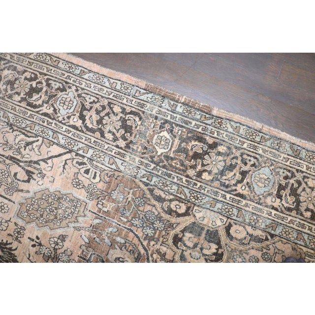 Neutral Color Persian Bidjar Rug no. j5233 For Sale - Image 10 of 11