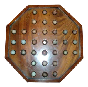 Early 19th Century English Regency Mahogany Game Board with Original Clay Marbles