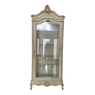 Antique Louis XVI Single Door Display Cabinet For Sale