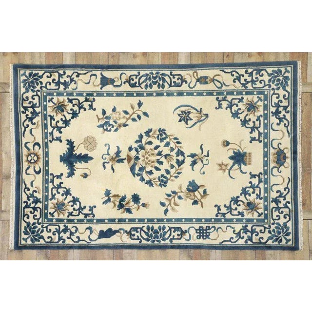 Textile Vintage Chinese Peking Indian Rug, 05'11 X 08'11 For Sale - Image 7 of 8