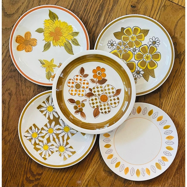 Mismatched Set of 5 Vintage Floral Salad Plates Chairish