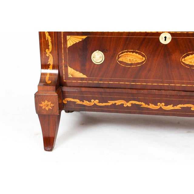 Brown Dutch Marquetry Walnut Chest of 7 Drawers, Early 19th Century For Sale - Image 8 of 11
