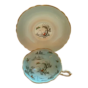 Vintage Paragon Tea Cup & Saucer With Fishing Motif