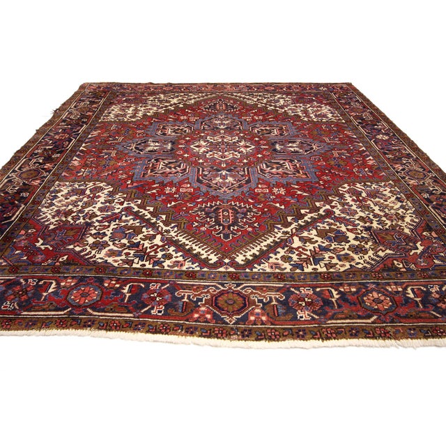 Vintage Persian Heriz Rug - 06'08 X 08'05 For Sale - Image 4 of 7