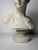 White Sculpture Bust of Young Woman, 1800s, Marble For Sale - Image 8 of 15