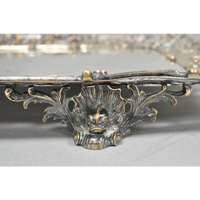 Renaissance Late 19th Century French Renaissance Bacchanal Scene Silver Plated Bacchus Figural Platter Tray For Sale - Image 3 of 18