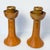 Mid-Century Modern Ben Owen Sr Master Potter Candlesticks Pair Nc Pottery Tobacco Spit Glaze For Sale - Image 3 of 12