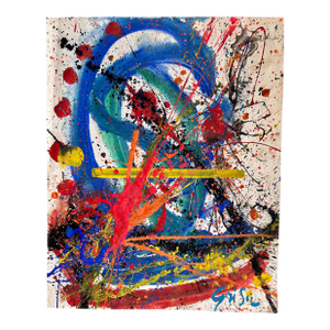 Hendrik Grise Vintage Original Abstract Expressionist Painting on Paper