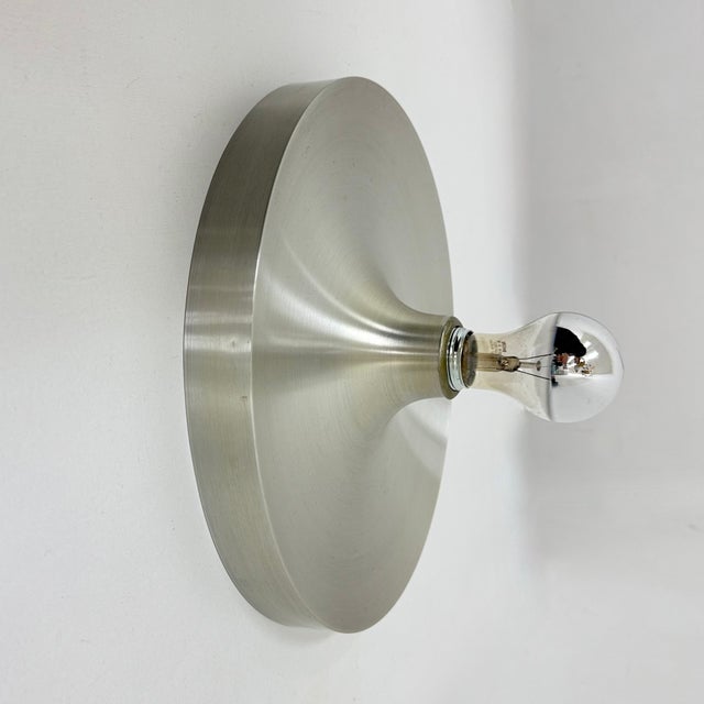 Large Mid-Century Disc Lamp attributed to Charlotte Perriand for Les Arcs, 1970s For Sale - Image 4 of 18