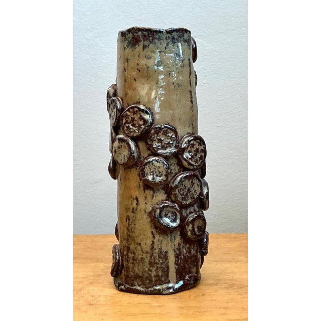 Mid 20th Century Vintage Original Studio Pottery Stars and Shells Vase For Sale - Image 5 of 16