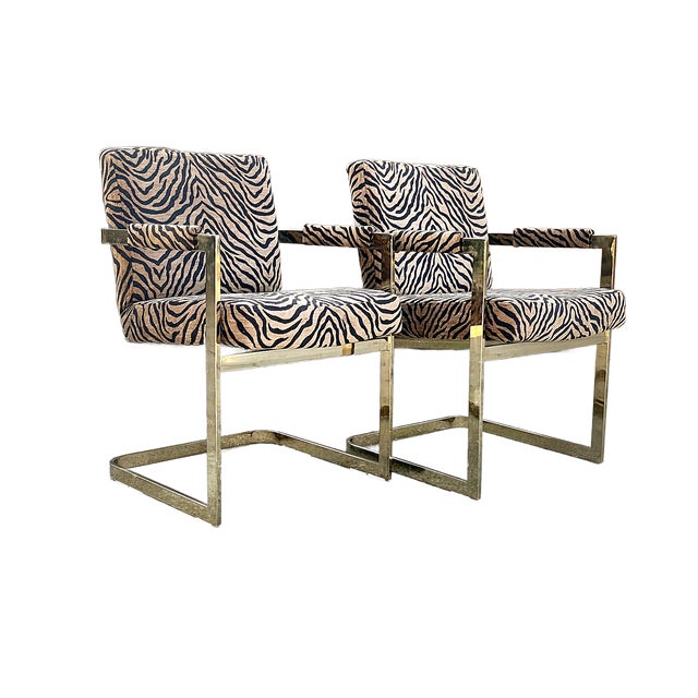 This is a fantastic pair of Mid-Century Modern Milo Baughman for Thayer Coggin Cantilever Lounge Chairs. These iconic...