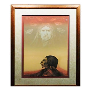 1980s Frank Howell Sky Prophet Hand Signed Original Lithograph For Sale