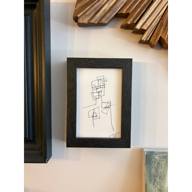 2020s 2025 Wellon Bridgers Abstract Ink Drawings, a Pair For Sale - Image 5 of 9