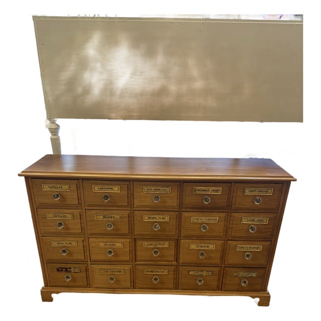 Antique 15-Drawer Apothecary Cabinet For Sale