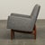 Gray 1950s Jens Risom Signed Club Lounge Chairs Walnut With New Knoll Textile Upholstery - A Pair For Sale - Image 8 of 17
