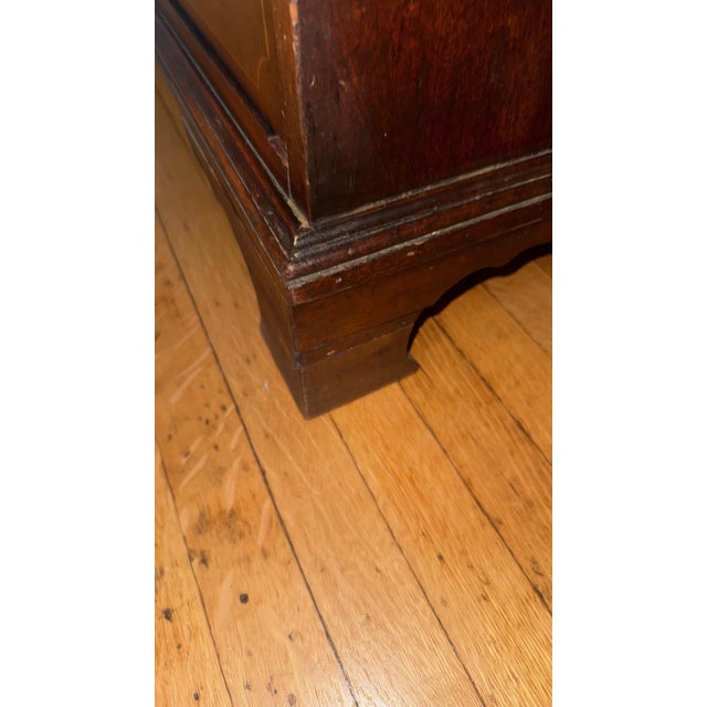 19th Century English Mahogany Chest of Drawers With Inlay For Sale - Image 13 of 14