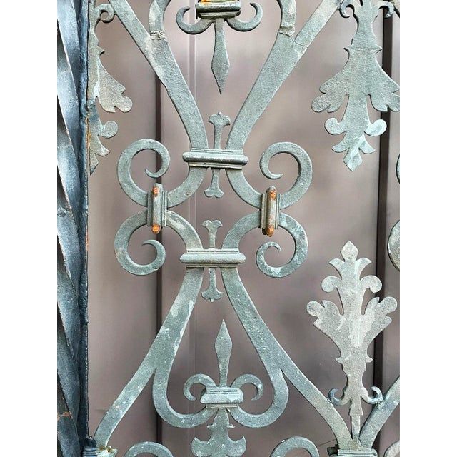 Antique Decorative Wrought Iron Window Panel | Chairish