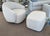 Textile Vanguard Gabriella Swivel Chair & Anderson Ottoman Set For Sale - Image 7 of 13