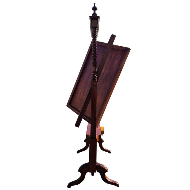 Antique Tilting Floor Mirror in Mahogany with Beveled Glass, 1870 For Sale - Image 13 of 18