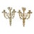 Vintage Pair Decorative Crafts Inc. Neoclassical Brass Two Arm Candle Sconces. Rare For Sale