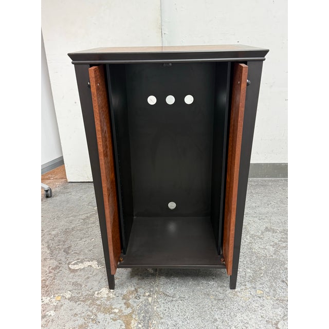 Art Deco Style Burlwood Accent Cabinet For Sale - Image 4 of 12