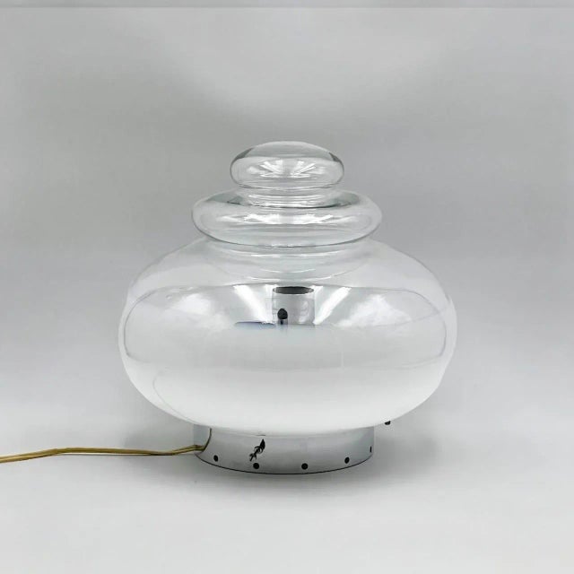 Large Space Age UFO Flying Saucer Table Lamp, Italy, 1960s For Sale - Image 4 of 11